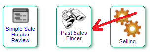 Past Sales Finder Menu Option