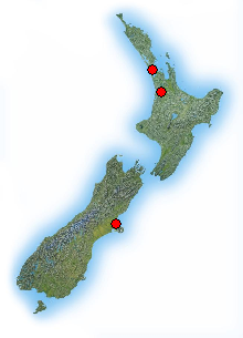 Sample map of New Zealand