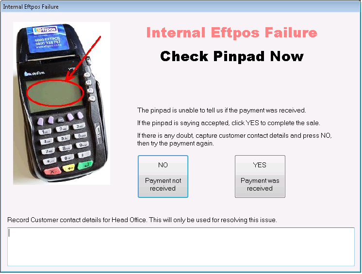 Eftpos Failure