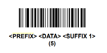 DS2208 Use Prefix Data Suffix